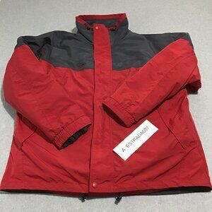 Sorel Intra Active Jacket 2 and 1 Red/Gray Insulated Parka Winter Coat  XL -READ
